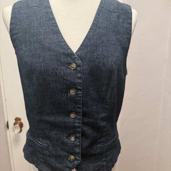 Denim Vest Evereve Size LARGE - Picture 1 of 3